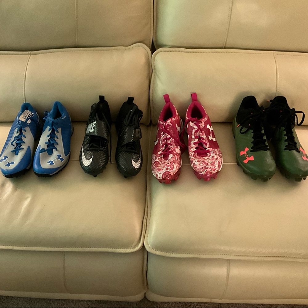 Under Armour Kids' Sneakers in Blue, Black, Pink, and Green